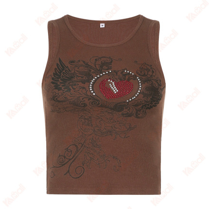 stylish female round neck tank tops